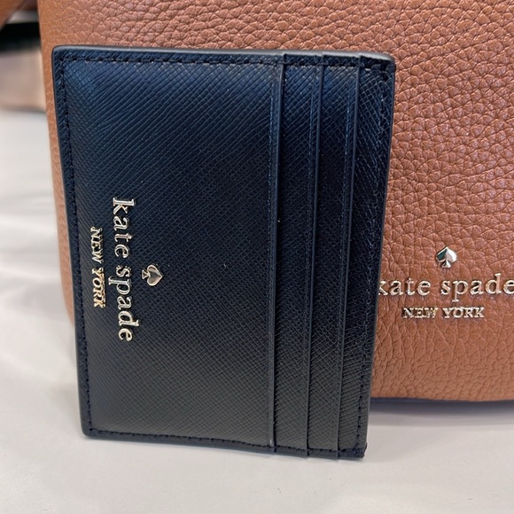 Kate Spade Madison Saffiano Leather Small Slim Card Holder
COLOR: Black 
NWT - Picture 2 of 16